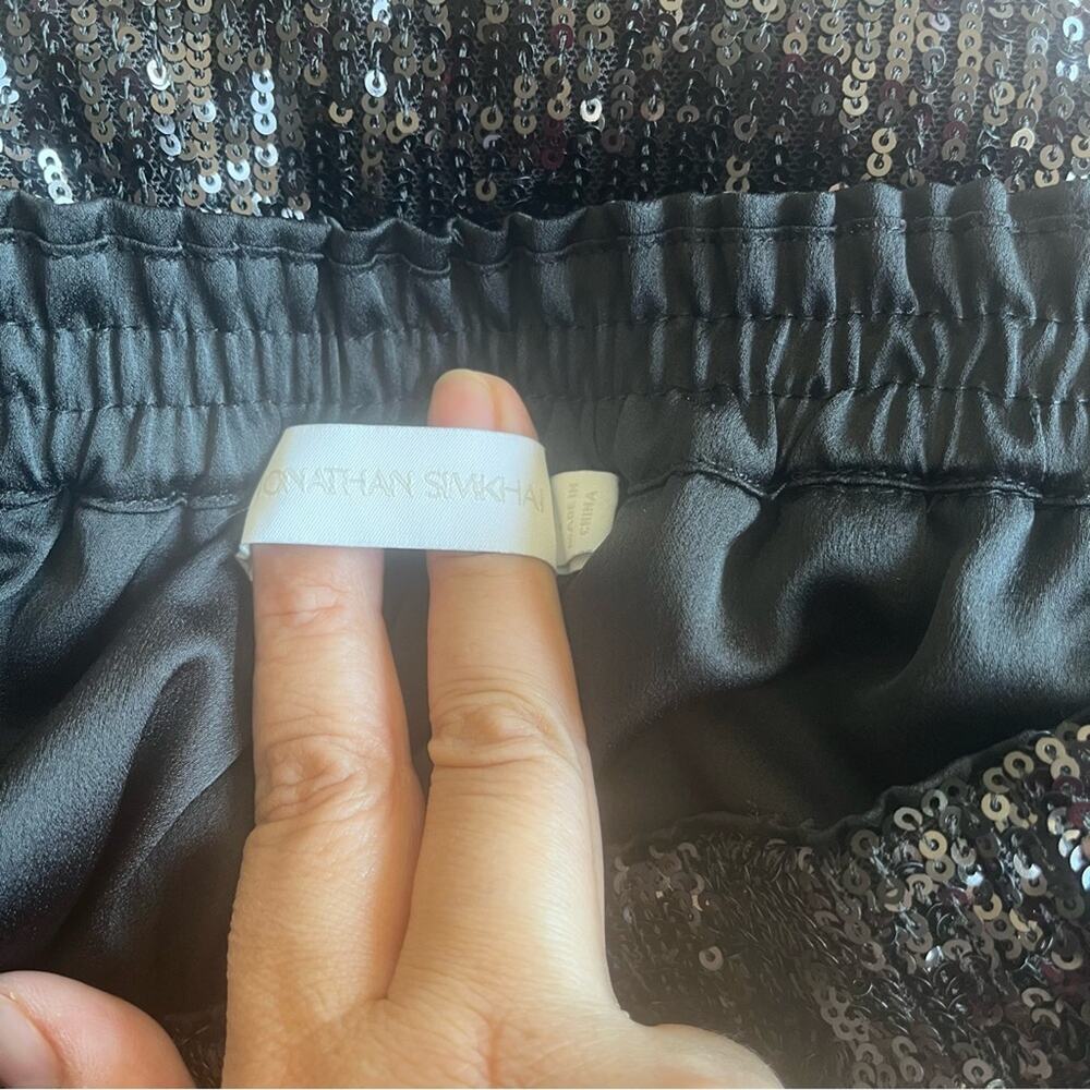 Jonathan Simkhai Sequin Joggers Mylah Size Large L - image 5